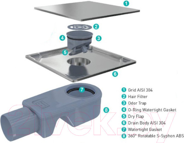Изображение товара Трап для душа Valtemo VFD-773515.01