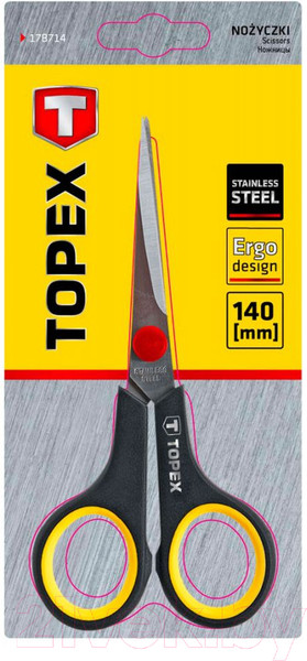 Изображение товара Ножницы канцелярские Topex 17B714
