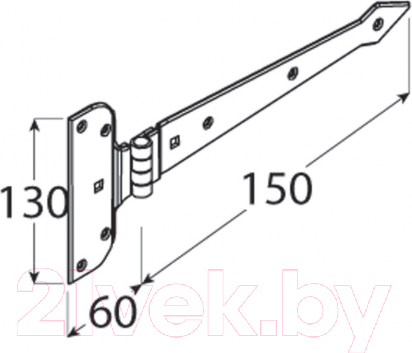 Изображение товара Петля дверная Domax ZAB 150 / 7901