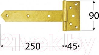 Изображение товара Петля дверная Domax ZB 250 / 810301