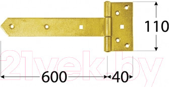 Изображение товара Петля дверная Domax ZBW 600 / 811501