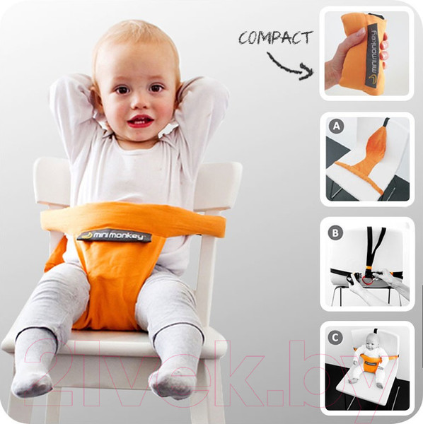 Изображение товара Ремень безопасности для стульчика Minimonkey Mini Chair / MKY_20000104 (серый)