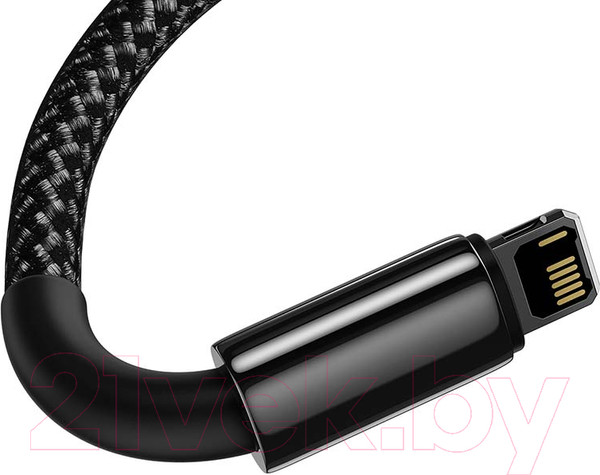 Изображение товара Кабель Baseus Tungsten Gold USB To Lightning / CALWJ-A01 (2м, черный)
