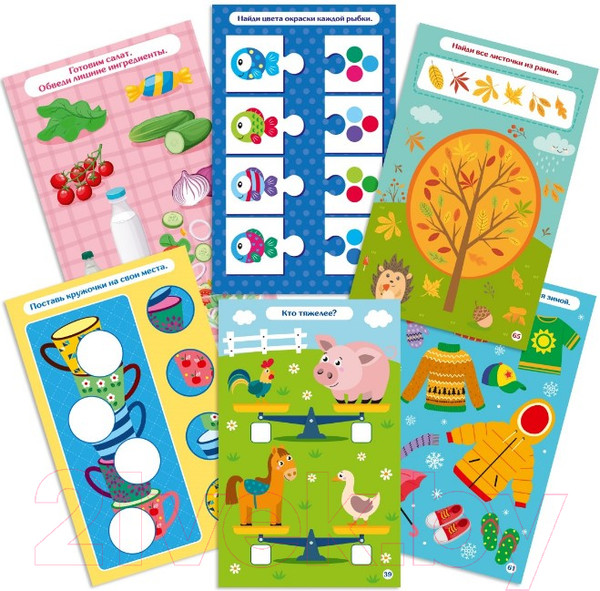 Изображение товара Развивающие карточки Десятое королевство Пиши-стирай. Логика с пеленок / 04259