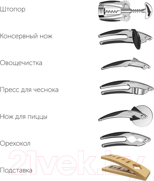 Изображение товара Набор кухонных приборов Nadoba Sirena 721217
