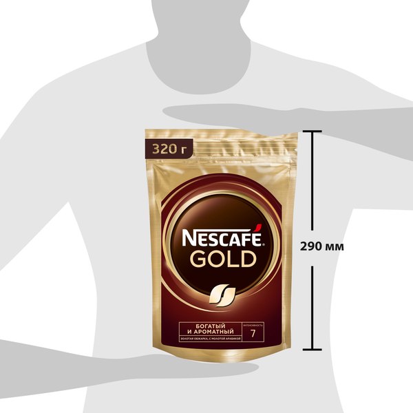 Изображение товара Кофе растворимый Nescafe Gold  (320г)