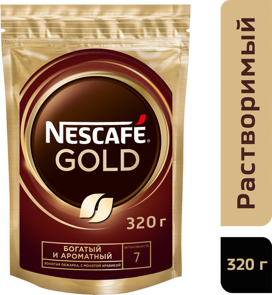 Изображение товара Кофе растворимый Nescafe Gold  (320г)