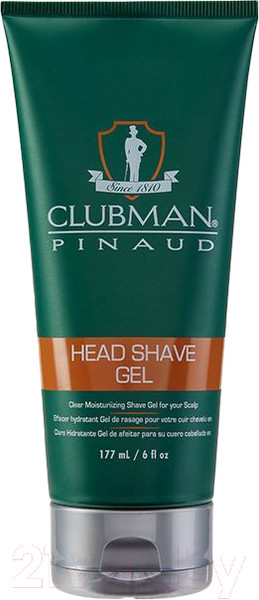 Изображение товара Гель для бритья Clubman Head Shave Gel увлажняющий прозрачный (177мл)