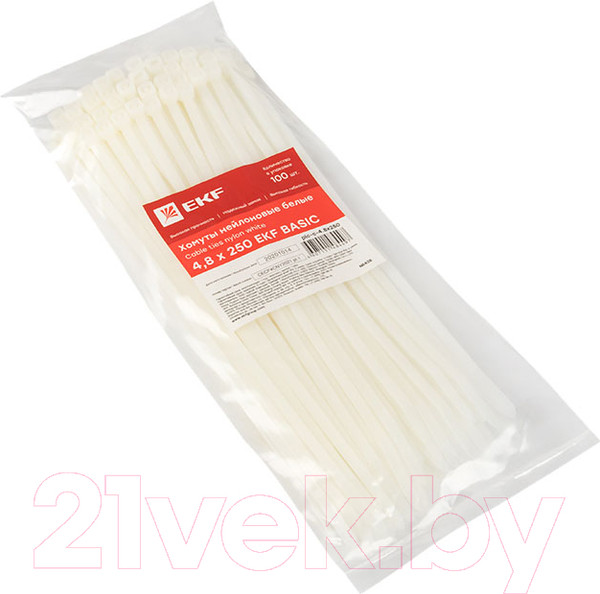 Изображение товара Стяжка для кабеля EKF Basic plc-c-4.8x250 (100шт)