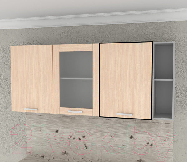 Изображение товара Шкаф навесной для кухни Интерлиния Компо ВШ50-720-1дв (дуб молочный)