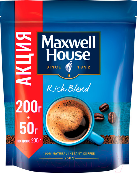 Изображение товара Кофе растворимый Maxwell House Натуральный (250г)