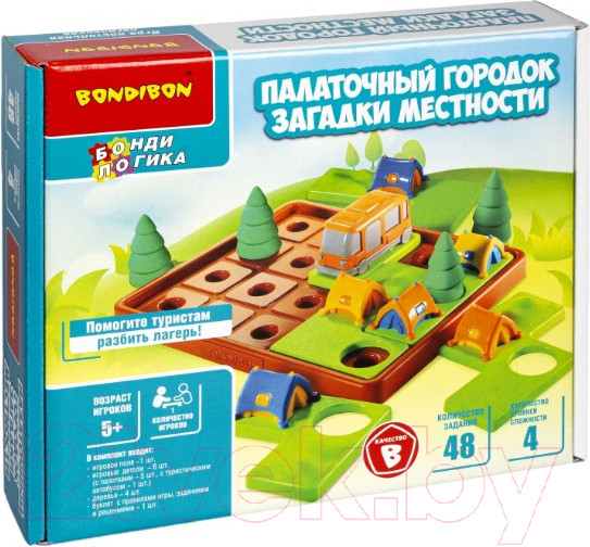 Изображение товара Развивающая игра Bondibon Палаточный городок. Загадки местности / ВВ5077