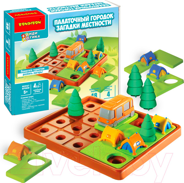 Изображение товара Развивающая игра Bondibon Палаточный городок. Загадки местности / ВВ5077