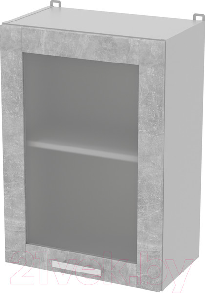 Изображение товара Шкаф навесной для кухни Интерлиния Компо ВШ50ст-720-1дв (бетон)