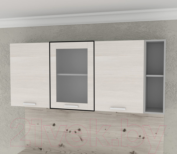 Изображение товара Шкаф навесной для кухни Интерлиния Компо ВШ50ст-720-1дв (вудлайн кремовый)