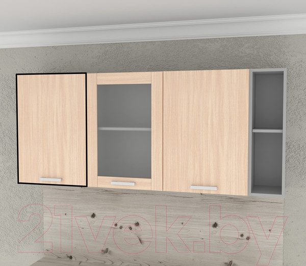 Изображение товара Шкаф навесной для кухни Интерлиния Компо ВШС50-720-1дв (дуб молочный)