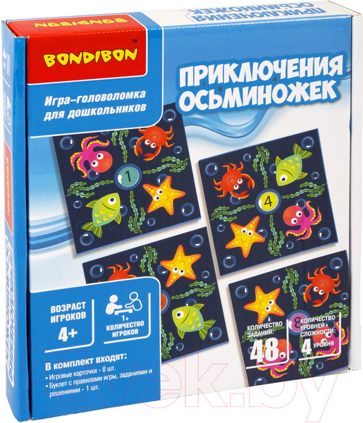 Изображение товара Игра-головоломка Bondibon Приключения осьминожек / ВВ4873