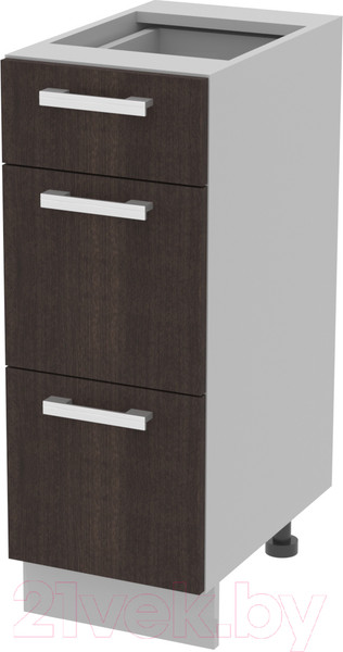 Изображение товара Шкаф-стол кухонный Интерлиния Компо НШ30рш3 1м+2б (дуб венге)