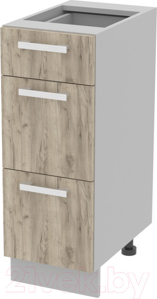 Изображение товара Шкаф-стол кухонный Интерлиния Компо НШ30рш3 1м+2б (дуб серый)