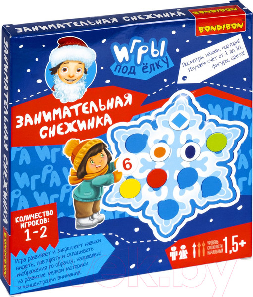 Изображение товара Развивающая игра Bondibon Занимательная снежинка / ВВ5114
