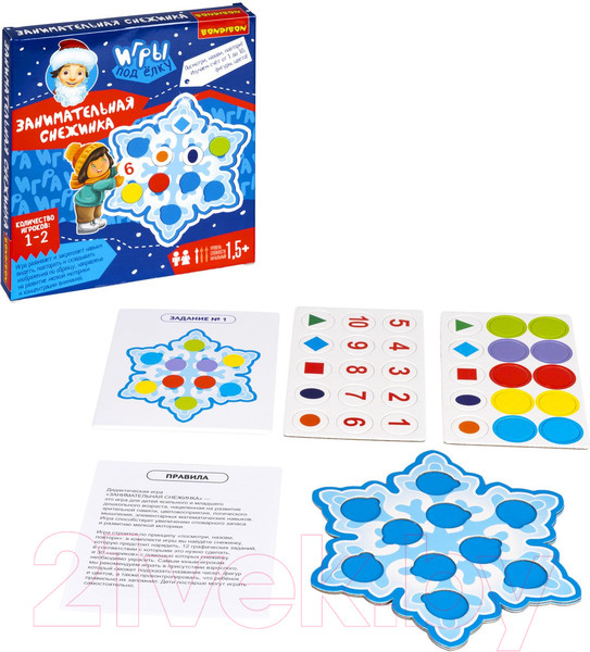 Изображение товара Развивающая игра Bondibon Занимательная снежинка / ВВ5114