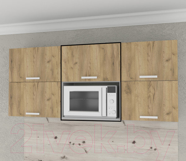 Изображение товара Шкаф навесной для кухни Интерлиния Компо ВШ60-720-1дг МП (дуб золотой)