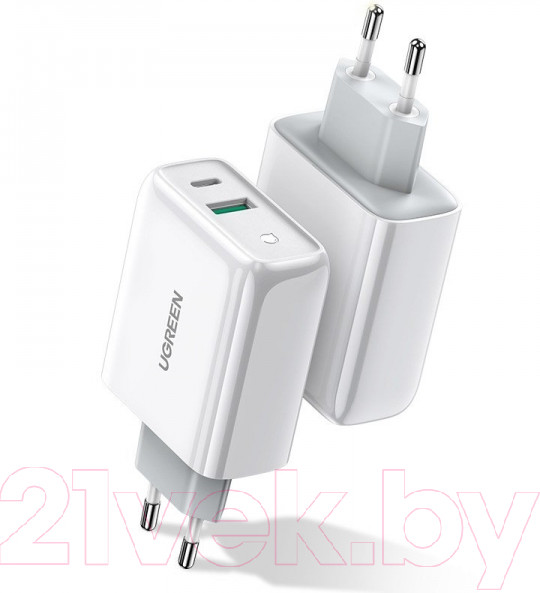 Изображение товара Зарядное устройство сетевое Ugreen CD170 / 60468 (белый)