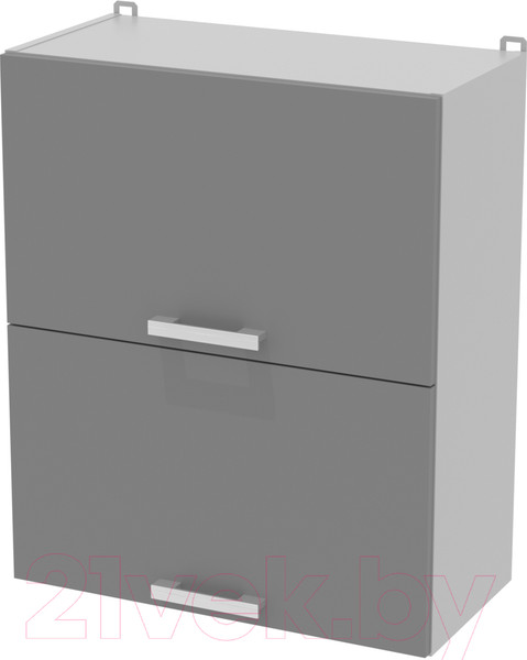 Изображение товара Шкаф навесной для кухни Интерлиния Компо ВШ60-720-2дг (серебристый)