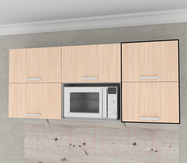 Изображение товара Шкаф навесной для кухни Интерлиния Компо ВШ60-720-2дг (дуб молочный)