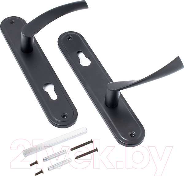 Изображение товара Ручка дверная Аллюр 103-1 85мм BL (черный)