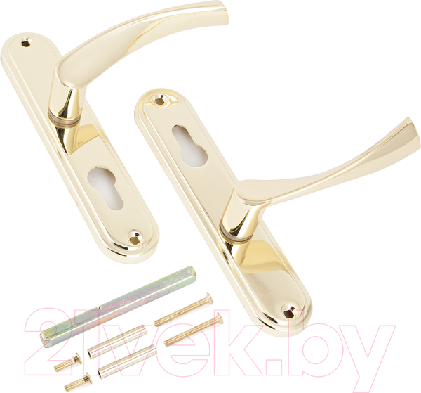 Изображение товара Ручка дверная Аллюр 103-1 85 мм GP (латунь)