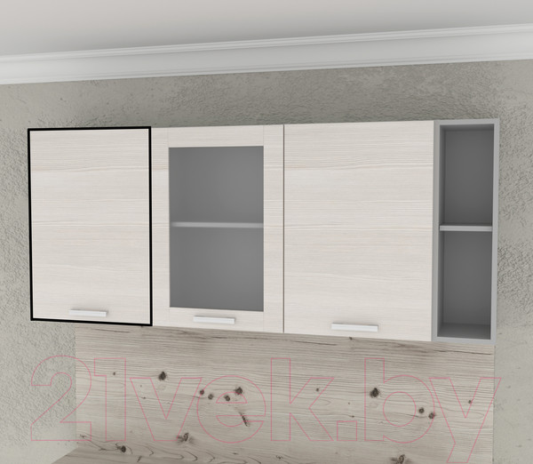 Изображение товара Шкаф навесной для кухни Интерлиния Компо ВШС50-720-1дв (вудлайн кремовый)