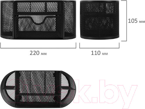Изображение товара Органайзер настольный Brauberg 237418 (черный)