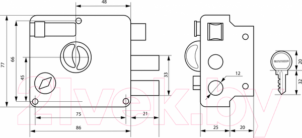 Изображение товара Замок накладной Аллюр 556 GS-R