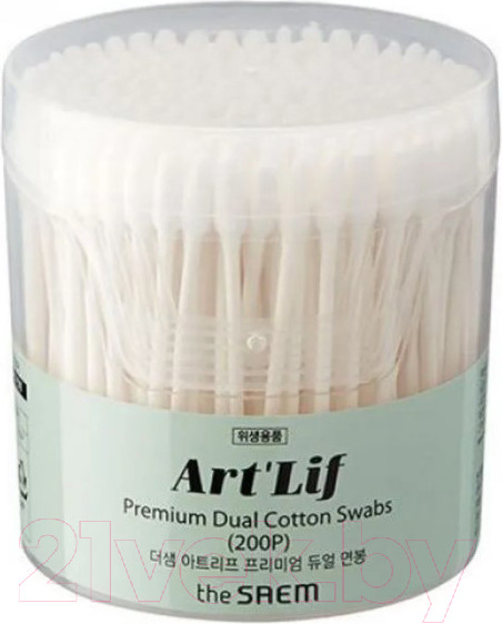 Изображение товара Ватные палочки The Saem Art'Lif Premium Dual Cotton Swabs  (200шт)