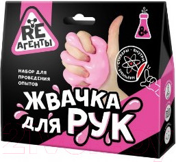Изображение товара Набор для создания слайма Re-Агенты Жвачка для рук / EX018T (розовый)