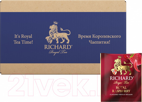 Изображение товара Чайный напиток Richard Royal Raspberry с кусочками малины и фруктов (200пак)