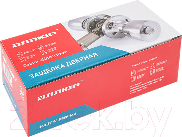 Изображение товара Ручка дверная Аллюр 5560 BK CP (хром)