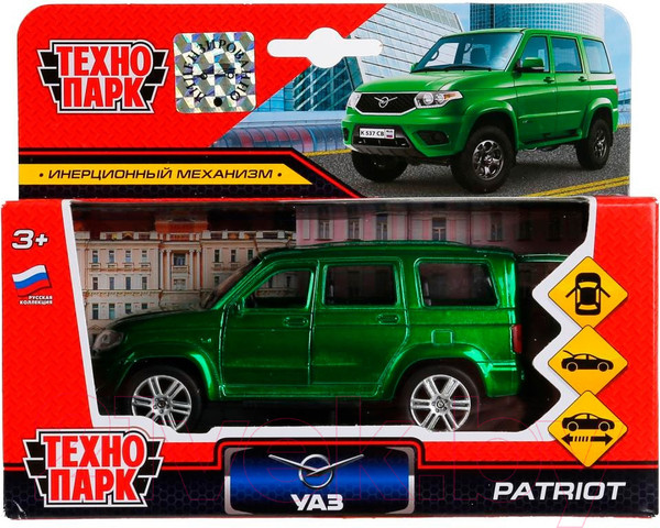 Изображение товара Автомобиль игрушечный Технопарк UAZ Patriot / SB-17-81-UP4-WB (зеленый)