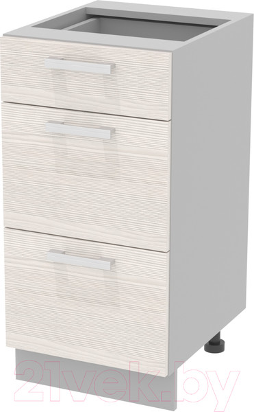 Изображение товара Шкаф-стол кухонный Интерлиния Компо НШ40рш3 1м+2б (вудлайн кремовый)