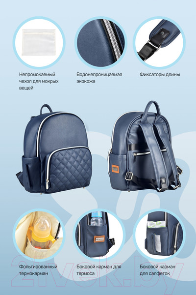 Изображение товара Рюкзак Farfello Текстильный / F9 (синий)