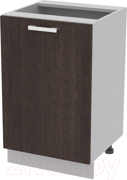 Изображение товара Шкаф-стол кухонный Интерлиния Компо НШ50р-1дв (дуб венге)