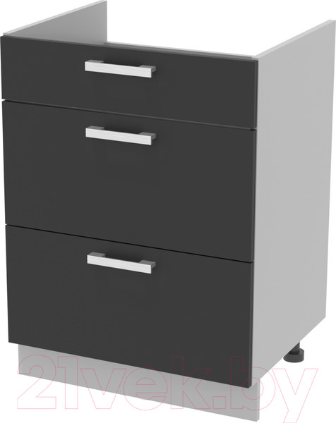 Изображение товара Шкаф-стол кухонный Интерлиния Компо НШ60ВП (антрацит)