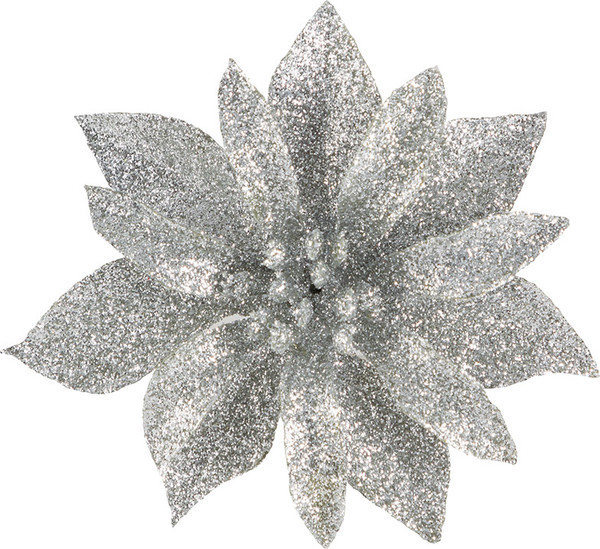 Изображение товара Набор елочных игрушек Волшебная страна Цветок / 007938 (3шт, серебристый)