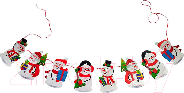 Изображение товара Гирлянда-подвеска Волшебная страна Веселые снеговички / 008072