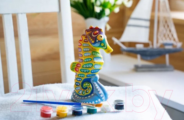 Изображение товара Набор для творчества Раскрась и подари Морской конек / IG-1015