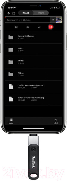 Изображение товара USB flash накопитель SanDisk iXpand Flash Drive Go 128Gb (SDIX60N-128G-GN6NE)