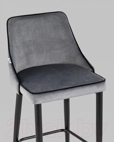 Изображение товара Стул барный Stool Group Коби / AV 434-H15/75-08(PP) (велюр серый)