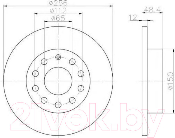 Изображение товара Тормозной диск Textar 92121103