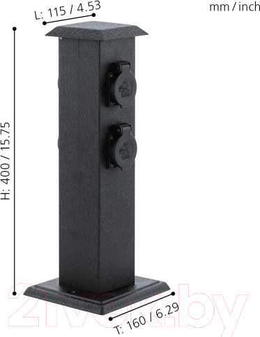 Изображение товара Блок розеточный Eglo Park 4 / 93426